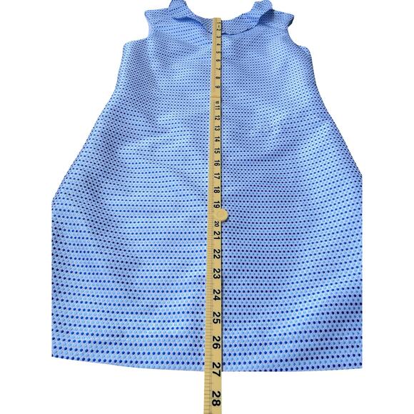 Maggie Breen Too Blue Polka Dot Sleeveless Shift Dress - Girls Size 12 - Picture 7 of 10